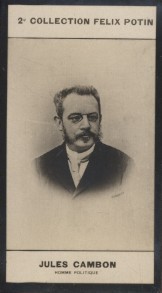 Photographie de la collection Félix Potin (4 x 7,5 cm) représentant : Jules Cambon, homme politique.. CAMBON (Jules) - (Photo de la 2e collection ...