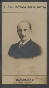 Photographie de la collection Félix Potin (4 x 7,5 cm) représentant : Eugène Cavaignac, homme politique.