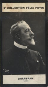 Photographie de la collection F&eacute;lix Potin (4 x 7,5 cm) repr&eacute;sentant : Th&eacute;obald Chartran, peintre.. CHARTRAN (Th&eacute;obald) - (Photo de la 2e collection ...