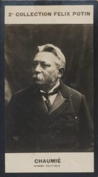 Photographie de la collection F&eacute;lix Potin (4 x 7,5 cm) repr&eacute;sentant : Joseph Chaumi&eacute;, homme politique.. CHAUMIE (Joseph) - (Photo de la 2e collection ...