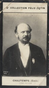 Photographie de la collection F&eacute;lix Potin (4 x 7,5 cm) repr&eacute;sentant : Emile Chautemps, homme politique.. CHAUTEMPS (Emile) - (Photo de la 2e ...