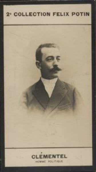 Photographie de la collection F&eacute;lix Potin (4 x 7,5 cm) repr&eacute;sentant : Etienne Cl&eacute;mentel, historien et homme politique.. CLEMENTEL (Etienne) - (Photo ...