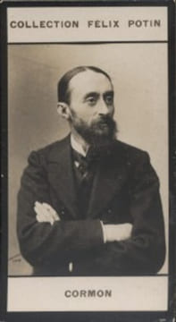 Photographie de la collection Félix Potin (4 x 7,5 cm) représentant : Fernand Cormon, peintre.. CORMON (Fernand)