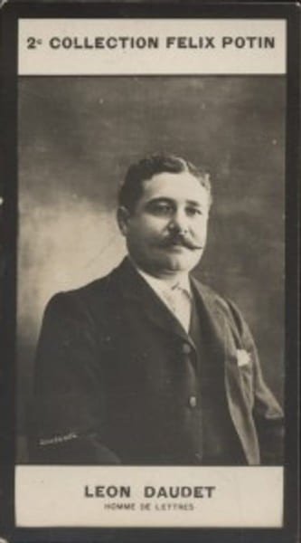 Photographie de la collection F&eacute;lix Potin (4 x 7,5 cm) repr&eacute;sentant : L&eacute;on Daudet, homme de lettres.. DAUDET (L&eacute;on) - (Photo de la 2e collection F&eacute;lix ...