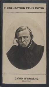 Photographie de la collection F&eacute;lix Potin (4 x 7,5 cm) repr&eacute;sentant : David d'Angers, sculpteur.. DAVID D'ANGERS (Sculpteur) - (Photo de la 2e ...