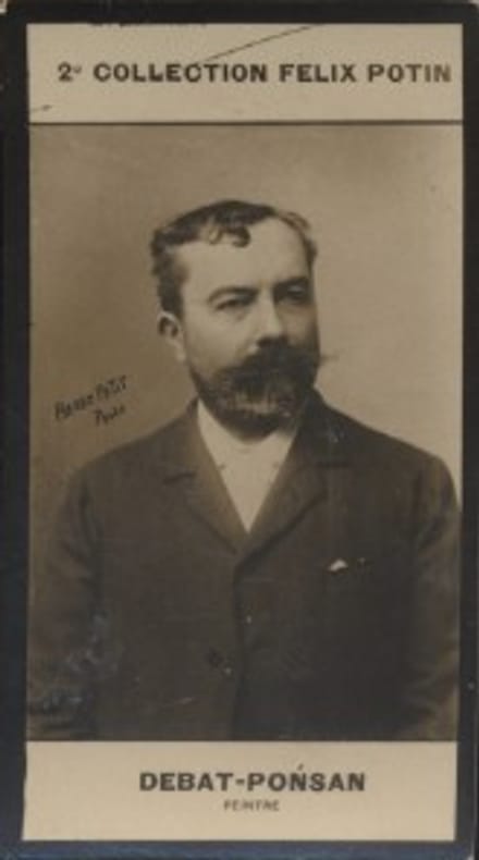 Photographie de la collection Félix Potin (4 x 7,5 cm) représentant : Edouard Debat-Ponsan, peintre.. DEBAT-PONSAN (Edouard) - (Photo de la 2e ...