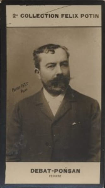 Photographie de la collection F&eacute;lix Potin (4 x 7,5 cm) repr&eacute;sentant : Edouard Debat-Ponsan, peintre.. DEBAT-PONSAN (Edouard) - (Photo de la 2e ...