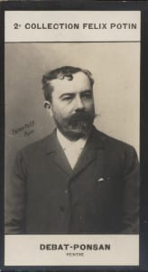 Photographie de la collection F&eacute;lix Potin (4 x 7,5 cm) repr&eacute;sentant : Edouard Debat-Ponsan, peintre.. DEBAT-PONSAN (Edouard) - (Photo de la 2e ...