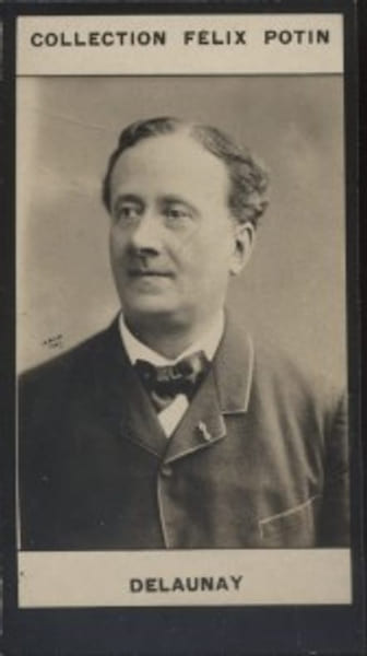 Photographie de la collection F&eacute;lix Potin (4 x 7,5 cm) repr&eacute;sentant : Louis Delaunay, com&eacute;dien.. DELAUNAY (Louis) Photo Boyer.