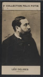 Photographie de la collection F&eacute;lix Potin (4 x 7,5 cm) repr&eacute;sentant : L&eacute;o Delibes, compositeur.. DELIBES (L&eacute;o) - (Photo de la 2e collection F&eacute;lix ...