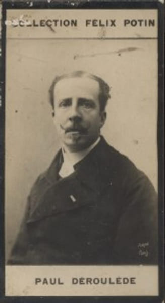 Photographie de la collection F&eacute;lix Potin (4 x 7,5 cm) repr&eacute;sentant : Paul D&eacute;roul&egrave;de, homme de lettres et homme politique.. DEROULEDE (Paul) Photo ...