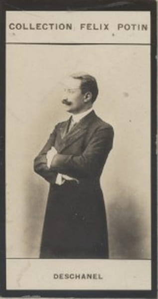 Photographie de la collection F&eacute;lix Potin (4 x 7,5 cm) repr&eacute;sentant : Paul Deschanel, homme politique.. DESCHANEL (Paul) 