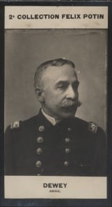 Photographie de la collection F&eacute;lix Potin (4 x 7,5 cm) repr&eacute;sentant : Amiral Dewey.. DEWEY (Georges) - (Photo de la 2e collection F&eacute;lix Potin) 