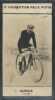 Photographie de la collection Félix Potin (4 x 7,5 cm) représentant : Jules Dubois, coureur à pied, cycliste puis automobiliste.. DUBOIS (Jules) - ...