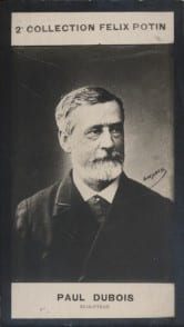 Photographie de la collection F&eacute;lix Potin (4 x 7,5 cm) repr&eacute;sentant : Paul Dubois, sculpteur.. DUBOIS (Paul) - (Photo de la 2e collection F&eacute;lix Potin) ...
