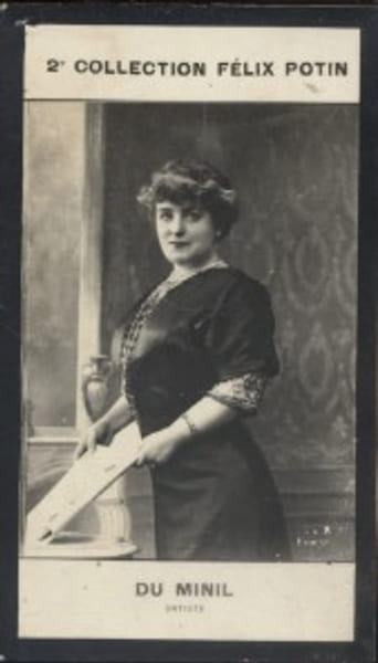 Photographie de la collection F&eacute;lix Potin (4 x 7,5 cm) repr&eacute;sentant : Mlle Du Minil, com&eacute;dienne.. DU MINIL (Ren&eacute;e-Andr&eacute;e) - (Photo de la 2e collection ...