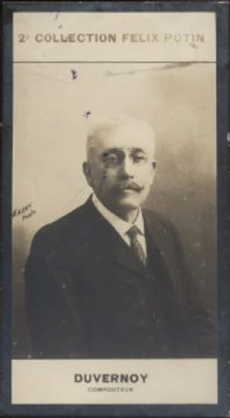 Photographie de la collection F&eacute;lix Potin (4 x 7,5 cm) repr&eacute;sentant : Alphonse Duvernoy, virtuose et compositeur.. DUVERNOY (Alphonse) - (Photo de la ...
