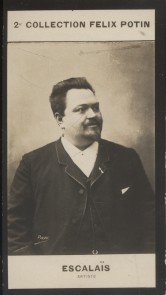 Photographie de la collection Félix Potin (4 x 7,5 cm) représentant : Léonce-Antoine Escalaïs, chanteur d'opéra.. ESCALAIS (Léonce-Antoine) - (Photo ...