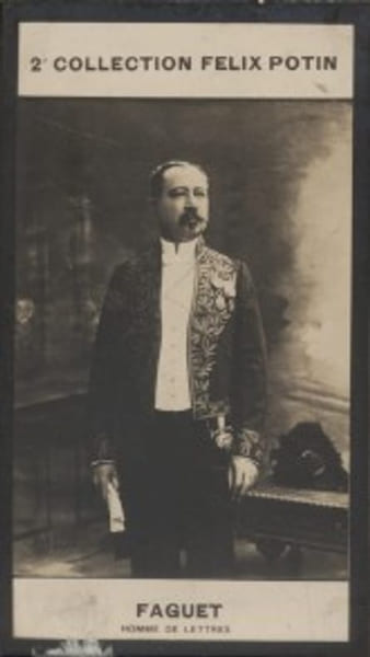 Photographie de la collection F&eacute;lix Potin (4 x 7,5 cm) repr&eacute;sentant : Emile Faguet, homme de lettres.. FAGUET (Emile) - (Photo de la 2e collection ...