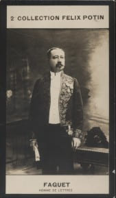 Photographie de la collection F&eacute;lix Potin (4 x 7,5 cm) repr&eacute;sentant : Emile Faguet, homme de lettres.. FAGUET (Emile) - (Photo de la 2e collection ...