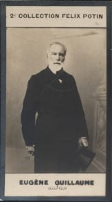 Photographie de la collection F&eacute;lix Potin (4 x 7,5 cm) repr&eacute;sentant : Eug&egrave;ne Guillaume, sculpteur.. GUILLAUME (Eug&egrave;ne) - (Photo de la 2e collection ...