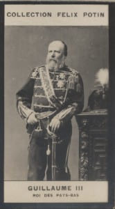 Photographie de la collection F&eacute;lix Potin (4 x 7,5 cm) repr&eacute;sentant : Guillaume III des Pays-Bas.. GUILLAUME III - Roi des Pays-Bas 