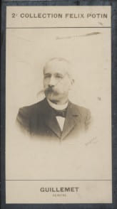 Photographie de la collection F&eacute;lix Potin (4 x 7,5 cm) repr&eacute;sentant : J.-B.-Antoine Guillemet, peintre.. GUILLEMET (J.-B.-Antoine) - (Photo de la 2e ...