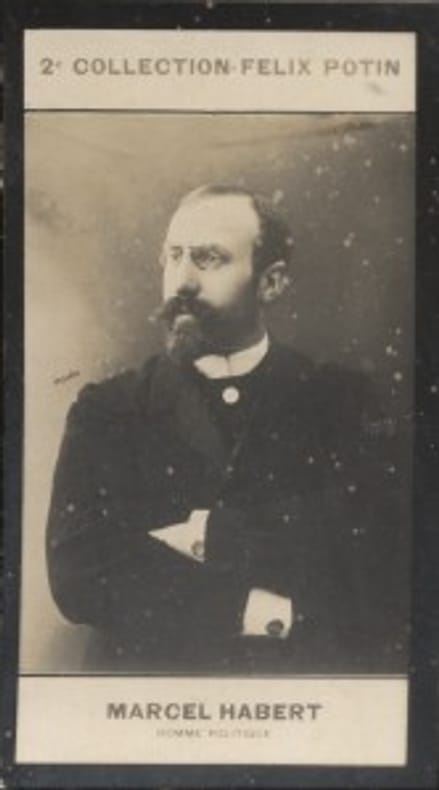 Photographie de la collection Félix Potin (4 x 7,5 cm) représentant : Marcel Habert, homme politique.. HABERT (Marcel) - (Photo de la 2e collection ...
