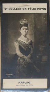 Photographie de la collection F&eacute;lix Potin (4 x 7,5 cm) repr&eacute;sentant : Haruko - Imp&eacute;ratrice du Japon.. HARUKO (Imp&eacute;ratrice du Japon) - (Photo de la 2e ...