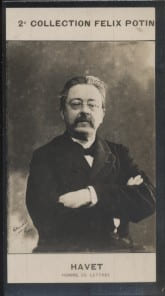 Photographie de la collection F&eacute;lix Potin (4 x 7,5 cm) repr&eacute;sentant : Louis Havet, homme de lettres.. HAVET (Louis) - (Photo de la 2e collection F&eacute;lix ...