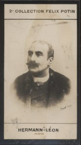 Photographie de la collection F&eacute;lix Potin (4 x 7,5 cm) repr&eacute;sentant : Charles Hermann-L&eacute;on, peintre.. HERMANN-LEON (Charles) - (Photo de la 2e ...