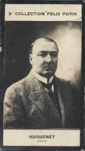 Photographie de la collection F&eacute;lix Potin (4 x 7,5 cm) repr&eacute;sentant : F&eacute;lix Huguenet, com&eacute;dien.. HUGUENET (F&eacute;lix) - (Photo de la 2e collection F&eacute;lix ...