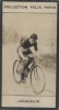 Photographie de la collection Félix Potin (4 x 7,5 cm) représentant : Edmond Jacquelin, coureur cycliste.. JACQUELIN (Edmond) 