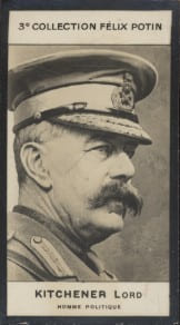 Photographie de la collection Félix Potin (4 x 7,5 cm) représentant : Lord Kitchener, homme politique.