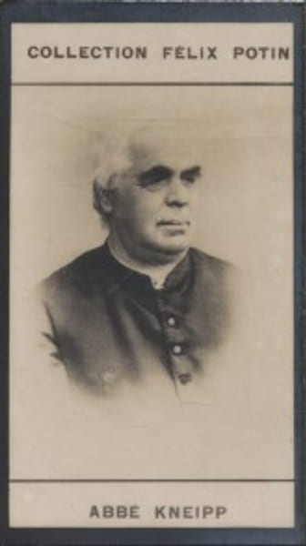 Photographie de la collection F&eacute;lix Potin (4 x 7,5 cm) repr&eacute;sentant : Abb&eacute; Kneipp.. KNEIPP (S&eacute;bastien) 