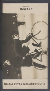 Photographie de la collection F&eacute;lix Potin (4 x 7,5 cm) repr&eacute;sentant : Franck Kramer, coureur cycliste.. KRAMER (Franck) - (Photo de la 2e collection ...