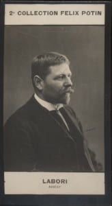 Photographie de la collection F&eacute;lix Potin (4 x 7,5 cm) repr&eacute;sentant : Fernand Labori, avocat.. LABORI (Fernand) - (Photo de la 2e collection F&eacute;lix ...