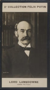 Photographie de la collection F&eacute;lix Potin (4 x 7,5 cm) repr&eacute;sentant : Lord Lansdowne, homme politique anglais.. LANSDOWNE (Lord) - (Photo de la 2e ...