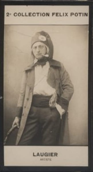 Photographie de la collection F&eacute;lix Potin (4 x 7,5 cm) repr&eacute;sentant : Louis-Pierre Laugier, com&eacute;dien.. LAUGIER (Louis-Pierre) - (Photo de la 2e ...