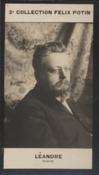 Photographie de la collection F&eacute;lix Potin (4 x 7,5 cm) repr&eacute;sentant : Charles-Lucien L&eacute;andre, caricaturiste.. LEANDRE (Charles-Lucien) - (Photo de la ...