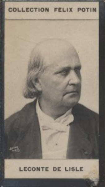 Photographie de la collection F&eacute;lix Potin (4 x 7,5 cm) repr&eacute;sentant : Leconte de Lisle, homme de lettres.. LECONTE DE LISLE (Charles) 