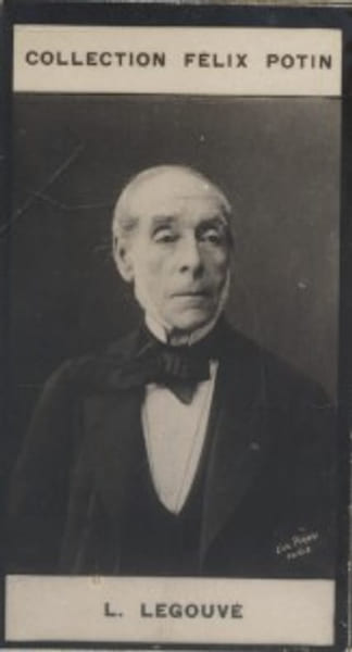 Photographie de la collection F&eacute;lix Potin (4 x 7,5 cm) repr&eacute;sentant : Ernest Legouv&eacute;, homme de lettres. La photo porte : L. Legouv&eacute;.. LEGOUVE (Ernest) ...