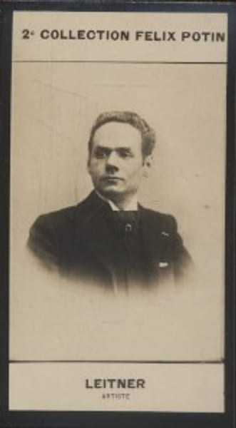 Photographie de la collection F&eacute;lix Potin (4 x 7,5 cm) repr&eacute;sentant : Jules-Louis-Auguste Leitner, com&eacute;dien.. LEITNER (Jules-Louis-Auguste) - (Photo ...