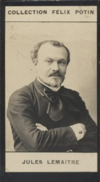 Photographie de la collection F&eacute;lix Potin (4 x 7,5 cm) repr&eacute;sentant : Jules Lema&icirc;tre, homme de lettres.. LEMAITRE (Jules) 