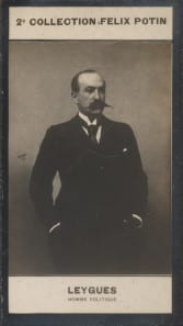 Photographie de la collection F&eacute;lix Potin (4 x 7,5 cm) repr&eacute;sentant : Georges Leygues, homme politique.. LEYGUES (Georges) - (Photo de la 2e ...