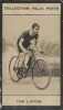 Photographie de la collection Félix Potin (4 x 7,5 cm) représentant : Tom Linton, cycliste.. LINTON (Tom) 