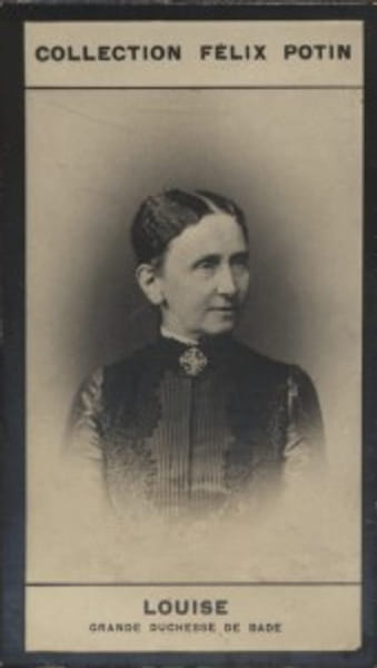 Photographie de la collection F&eacute;lix Potin (4 x 7,5 cm) repr&eacute;sentant : Grande Duchesse Louise de Bade.. LOUISE - Grande Duchesse de Bade 