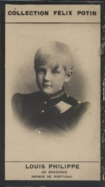 Photographie de la collection F&eacute;lix Potin (4 x 7,5 cm) repr&eacute;sentant : Louis Philippe de Bragance - Prince royal de Portugal.. LOUIS PHILIPPE DE ...