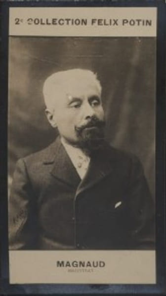 Photographie de la collection F&eacute;lix Potin (4 x 7,5 cm) repr&eacute;sentant : Paul Magnaud, magistrat et d&eacute;put&eacute;.. MAGNAUD (Paul) - (Photo de la 2e collection ...