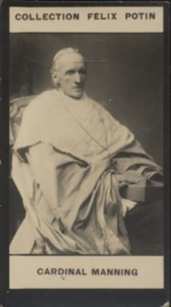 Photographie de la collection F&eacute;lix Potin (4 x 7,5 cm) repr&eacute;sentant : Cardinal Manning.. MANNING (Henry-Edouard) 